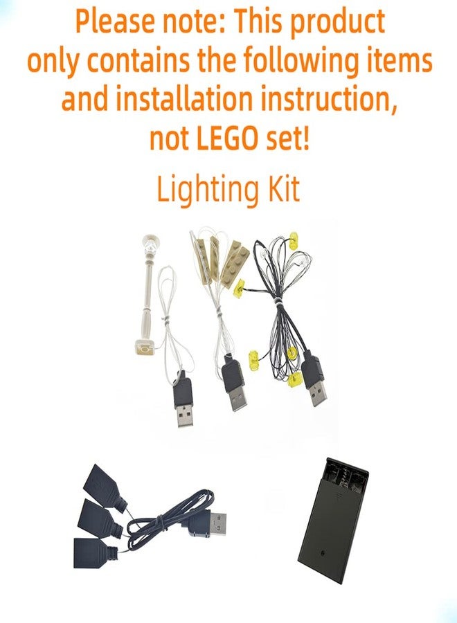 GEAMENT LED Light Kit for Creator Expert Parisian Restaurant - Compatible with Lego 10243 Building Bricks Model (Model Set Not Included) - Image 3
